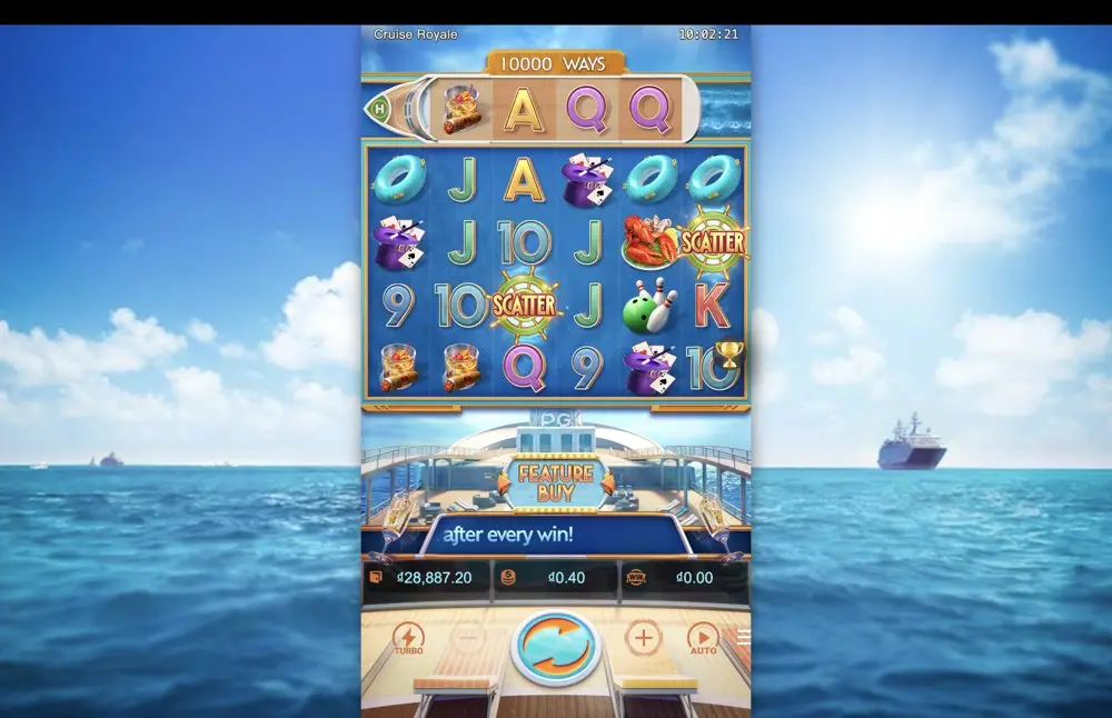 Ảnh màn hình gameplay game Cruise Royale (slot PG) chơi tại LC79
