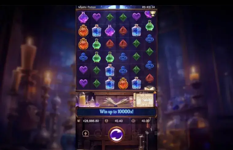 Ảnh bảng biểu tượng & tính năng game Mystic Potion (slot PG) chơi tại LC79