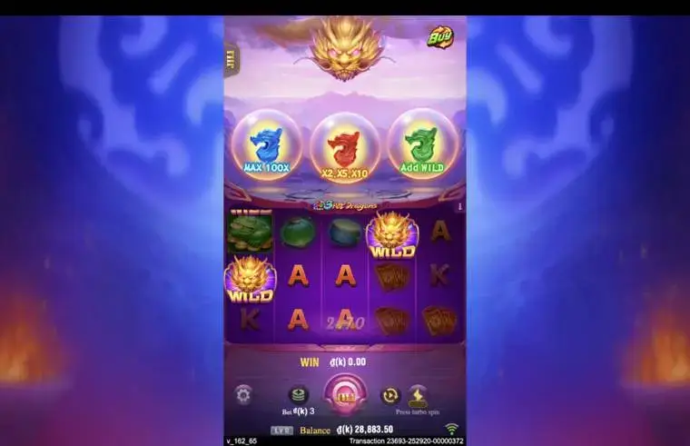 Ảnh màn hình gameplay game 3 Pot Dragons (slot JILI) chơi tại LC79