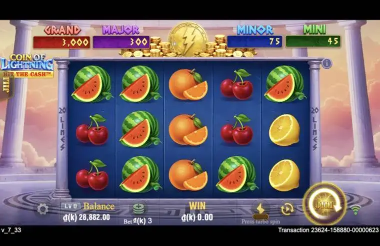 Ảnh màn hình gameplay game Coin of Lightning (slot JILI) chơi tại LC79