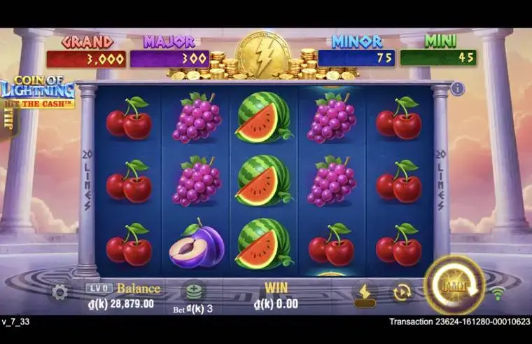 Ảnh bảng biểu tượng & tính năng game Coin of Lightning (slot JILI) chơi tại LC79