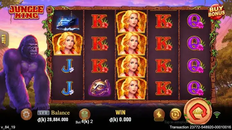 Ảnh màn hình gameplay game Jungle King (slot JILI) chơi tại LC79