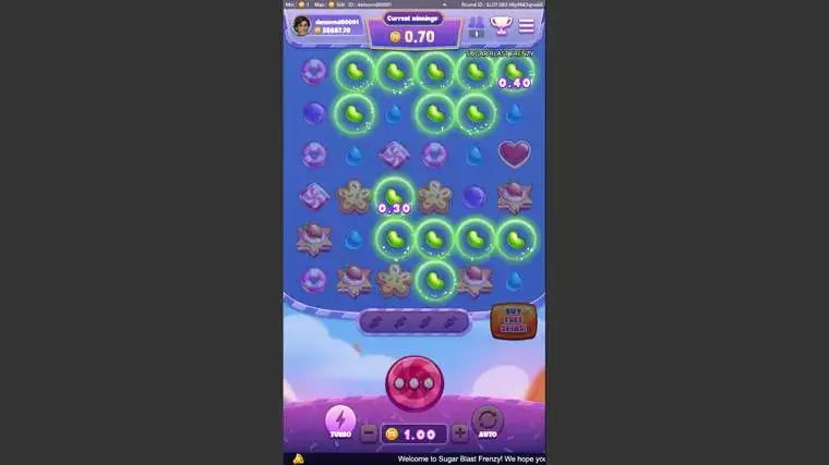 Ảnh giao diện chính game Sugar Blast Frenzy (Kingmidas #) (slot) chơi tại LC79
